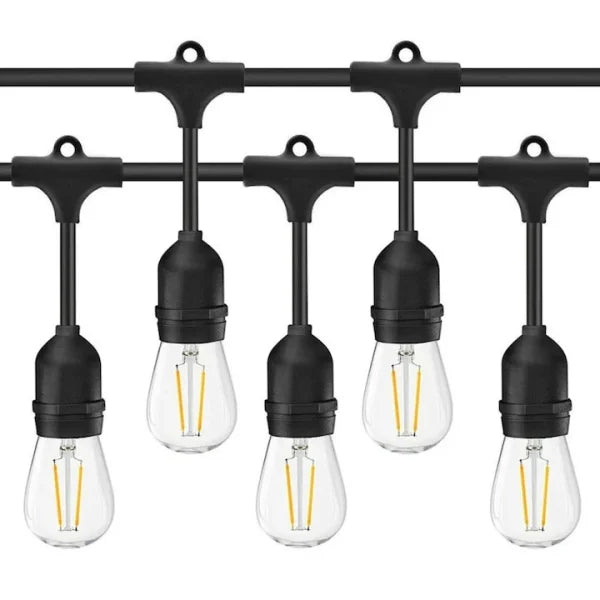 Ghirlandă Luminoasă pentru Grădină 10m, Lumina Caldă (3000 K), Protecție IP44, 10 Becuri LED Exterioare