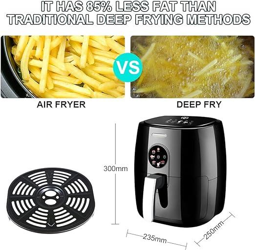 Friteuză cu Aer Cald SonyMax SN80181, 8L + CADOU - Set de 100 hartii de copt pentru AirFryer