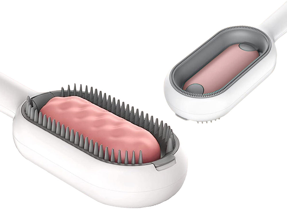 Perie de Pieptănare din Silicon 3-în-1 pentru Câini, Pisici și Alte Animale de Companie