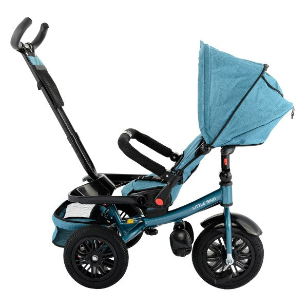 Tricicleta 4 în 1 rotativă cu poziție de somn Little Bird