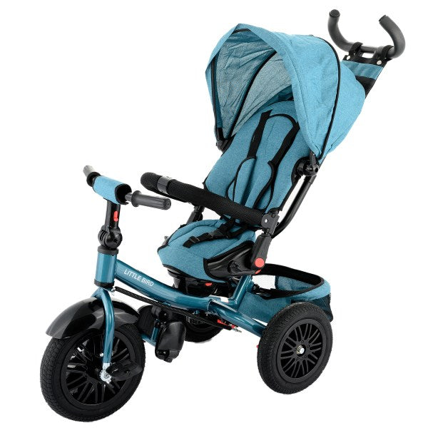 Tricicleta 4 în 1 rotativă cu poziție de somn Little Bird