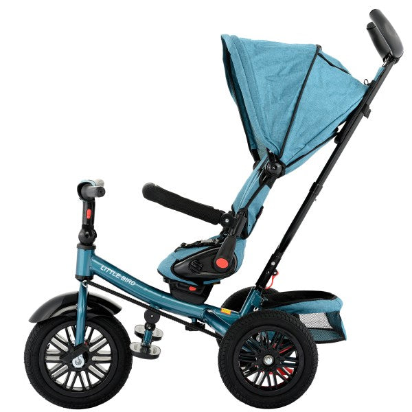 Tricicleta 4 în 1 rotativă cu poziție de somn Little Bird