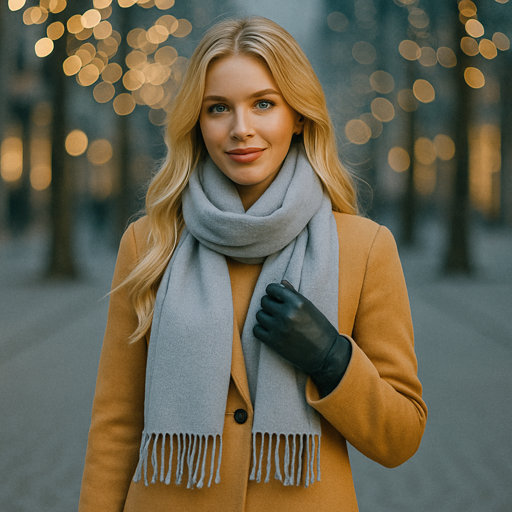 Esarfa din casmir, 190x65 cm