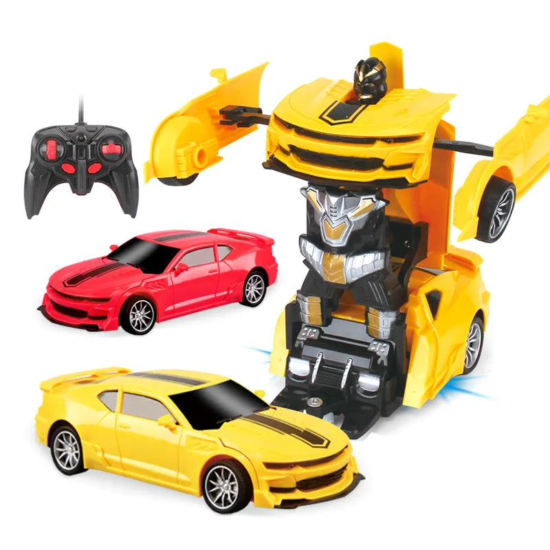 Mașinuță de jucărie cu telecomandă Transformers Prime1, Scală 1:18, Transformabilă în Robot