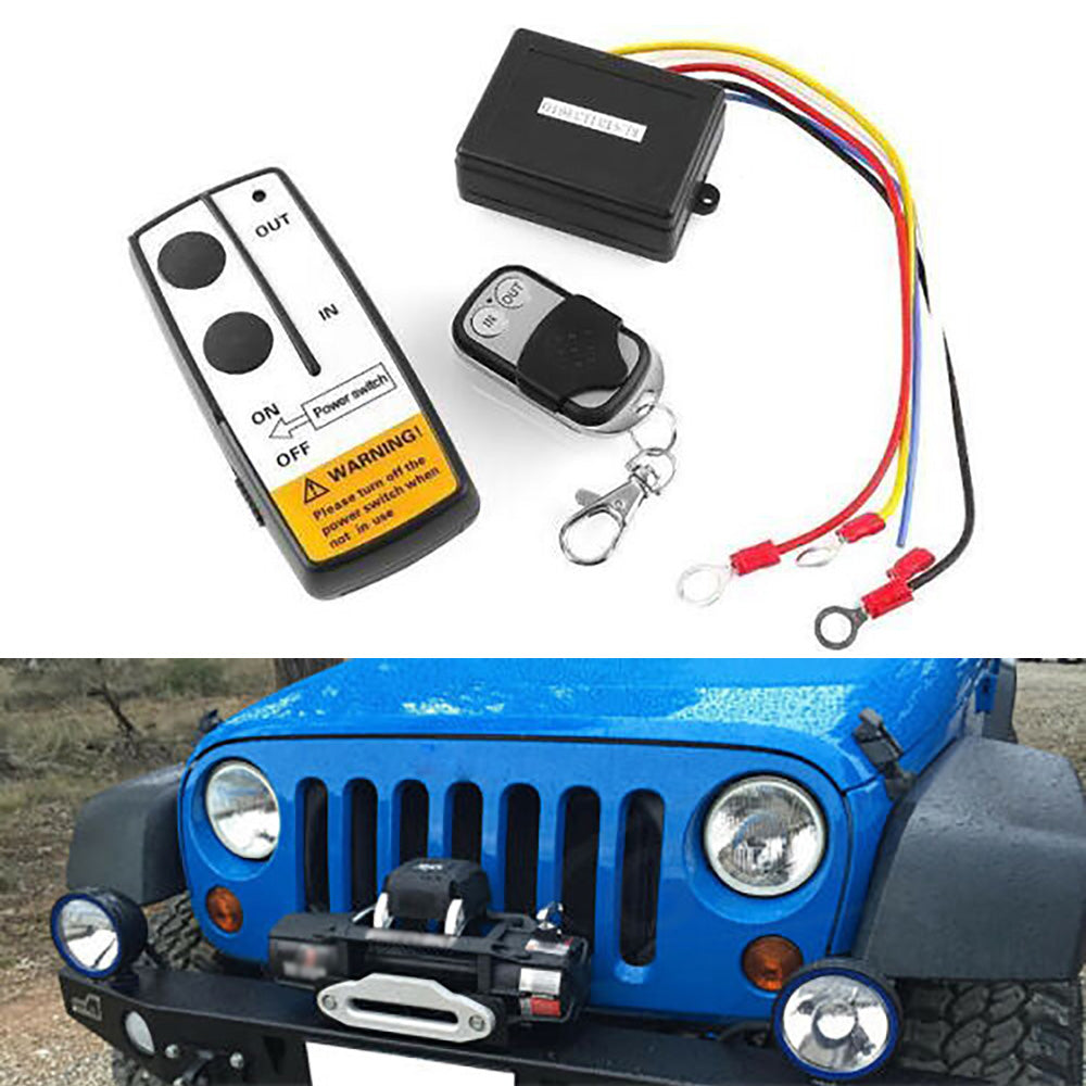 Modul cu 2 telecomenzi Wireless pentru actionare Troliu, destinatie Off-Road, ATV, SSV, QUAD (AVX-T290519-8)-0