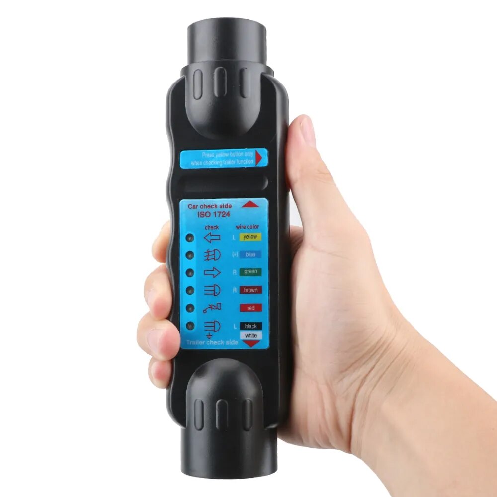 Tester Profesional pentru prize, fise si instalatii electrice remorca cu adaptoare 13/7 si 7/13-3