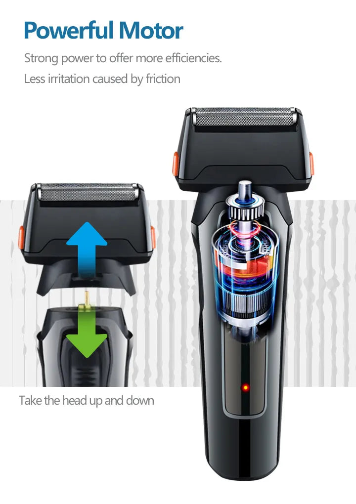 Aparat de bărbierit electric HTC 3 în 1 pentru bărbați