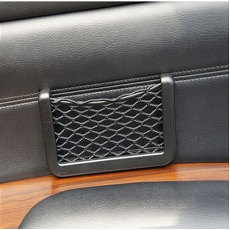 Organizator de tip buzunar din plasa elastica cu rama plastic, dimensiune 14,5 x 7 cm, culoare neagra-4