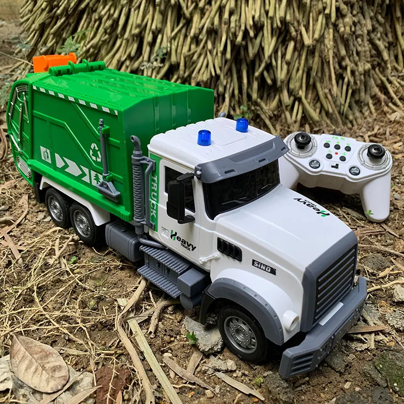 Camion de Gunoi RC cu Coș de Gunoi 1/24 - Set Eco-car Toy