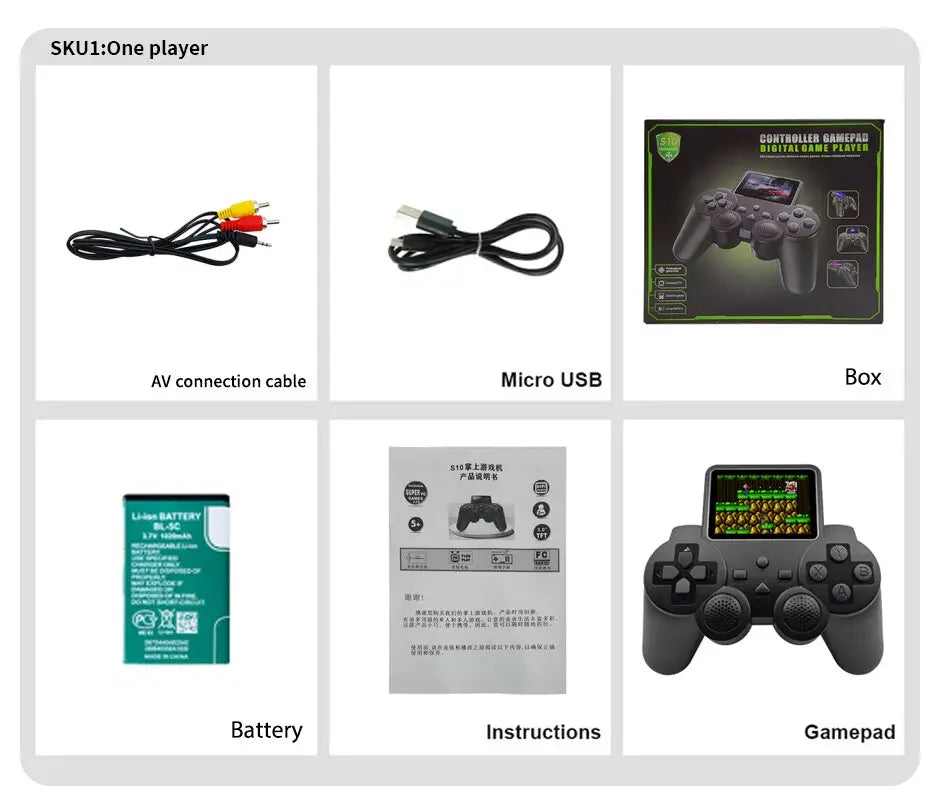 Consola Controller S10 Gamepad – 520 de jocuri retro încorporate