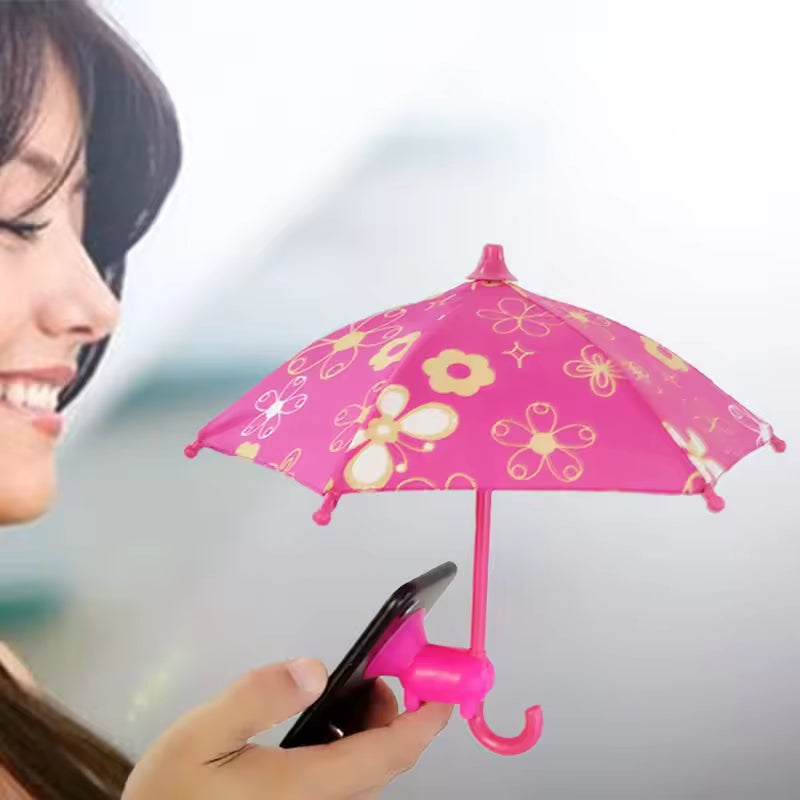 Mini Umbrelă pentru Telefon, Laptop, Tableta, cu Suport de Prindere cu Ventuză