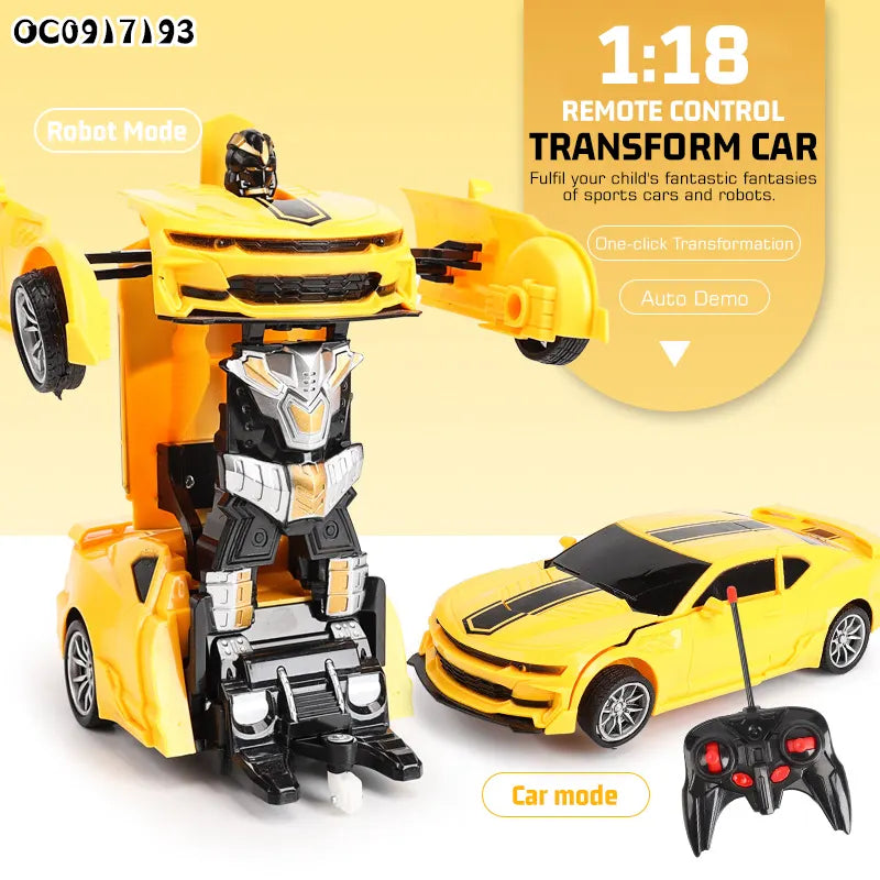 Mașinuță de jucărie cu telecomandă Transformers Prime1, Scală 1:18, Transformabilă în Robot