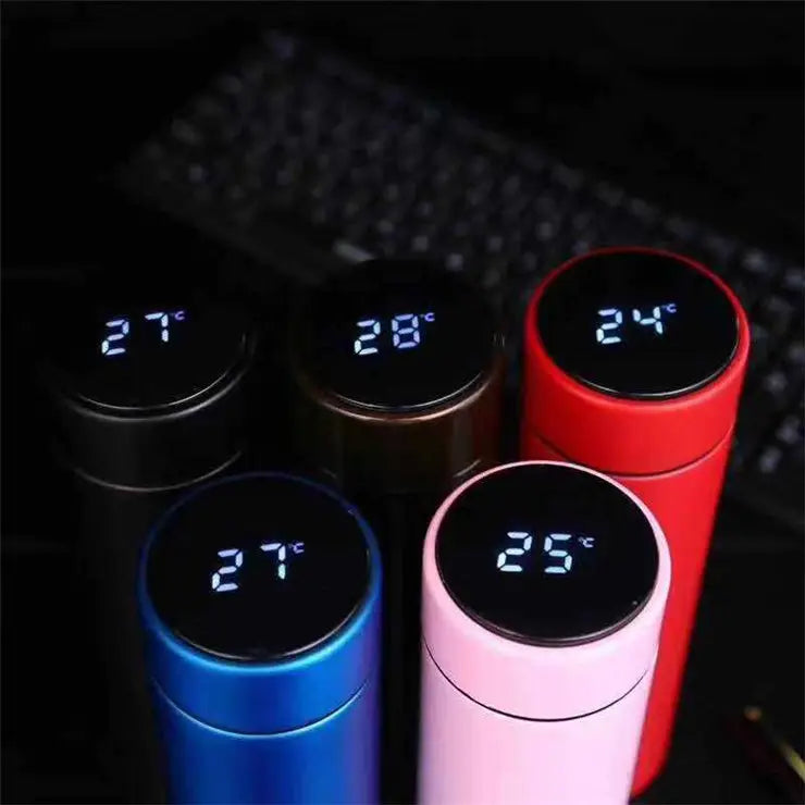 Termos de călătorie pentru mașină, inteligent, cu afișaj LCD și control al temperaturii