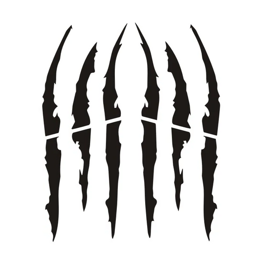 Set 2 stickere autoadezive Tuning, model "Monster Scratches", dimensiune 37 x 9 cm, culoare Negru-1