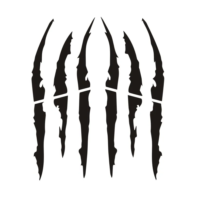 Set 2 stickere autoadezive Tuning, model "Monster Scratches", dimensiune 37 x 9 cm, culoare Negru-1