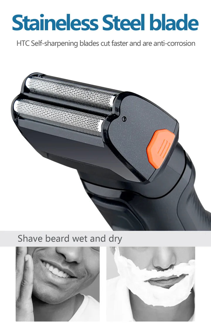 Aparat de bărbierit electric HTC 3 în 1 pentru bărbați