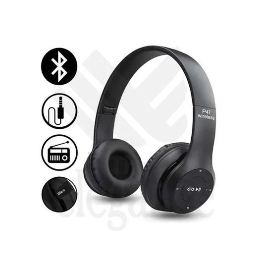 Căști Wireless 4 în 1 P47 – Bluetooth, Microfon, MP3, Radio FM