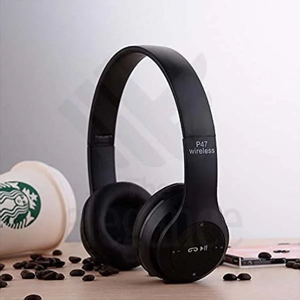 Căști Wireless 4 în 1 P47 – Bluetooth, Microfon, MP3, Radio FM