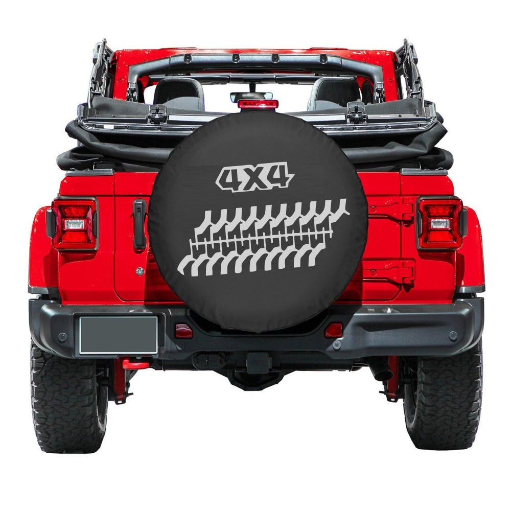 Husa roata de rezerva din "imitatie piele" neagra, pentru autovehicule de teren, marime 15"-0