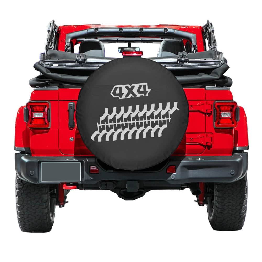 Husa roata de rezerva din "imitatie piele" neagra, pentru autovehicule de teren, marime 17"-0