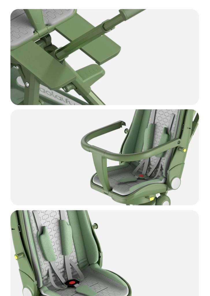 Carucior muzical pentru bebeluși compact și ușor, cu scaun reversibil si 3 pozitii de inclinare, 1-3 ani, C2