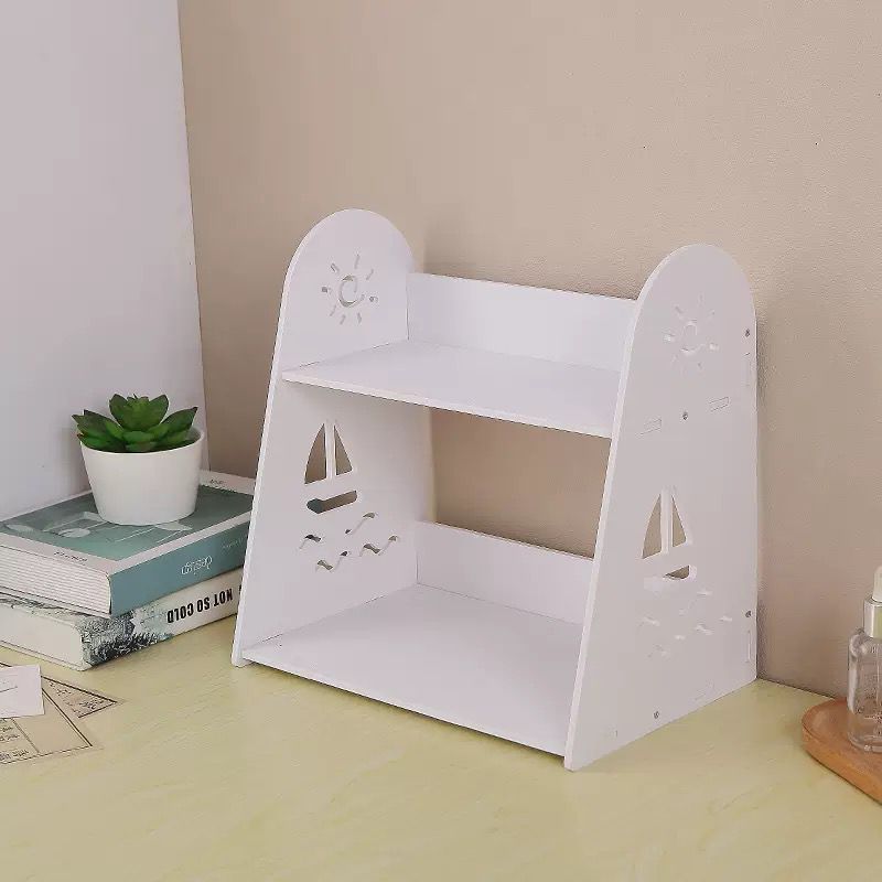 Suport de Birou Organizator pentru Machiaje, Parfumuri și Rechizite – 29x19x29 cm, cu 2 Polițe