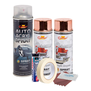 Kit complet reparatie si vopsire jante culoare Cupru Metalic, V2-0