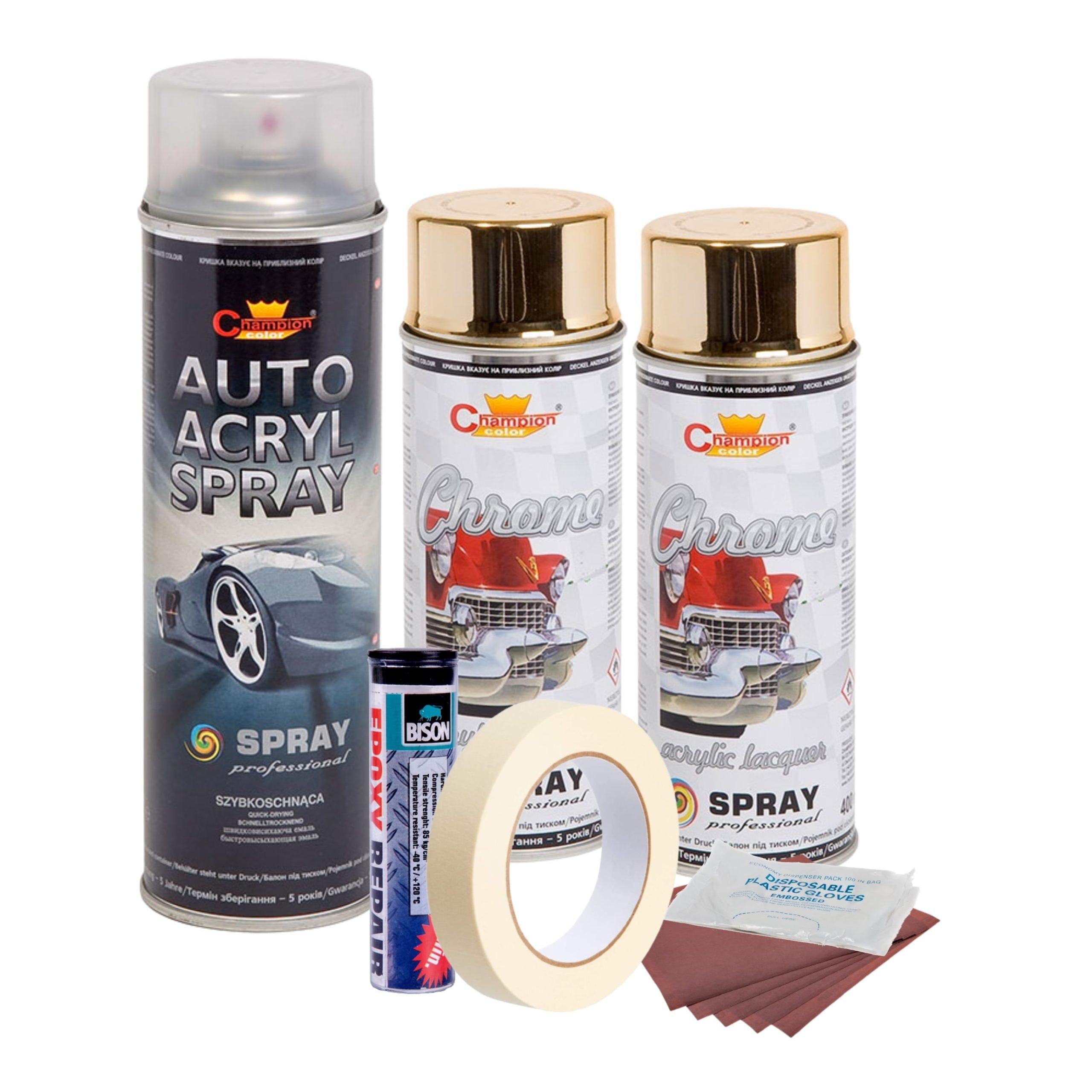 Kit complet reparatie si vopsire jante culoare Auriu Metalic, V2-0