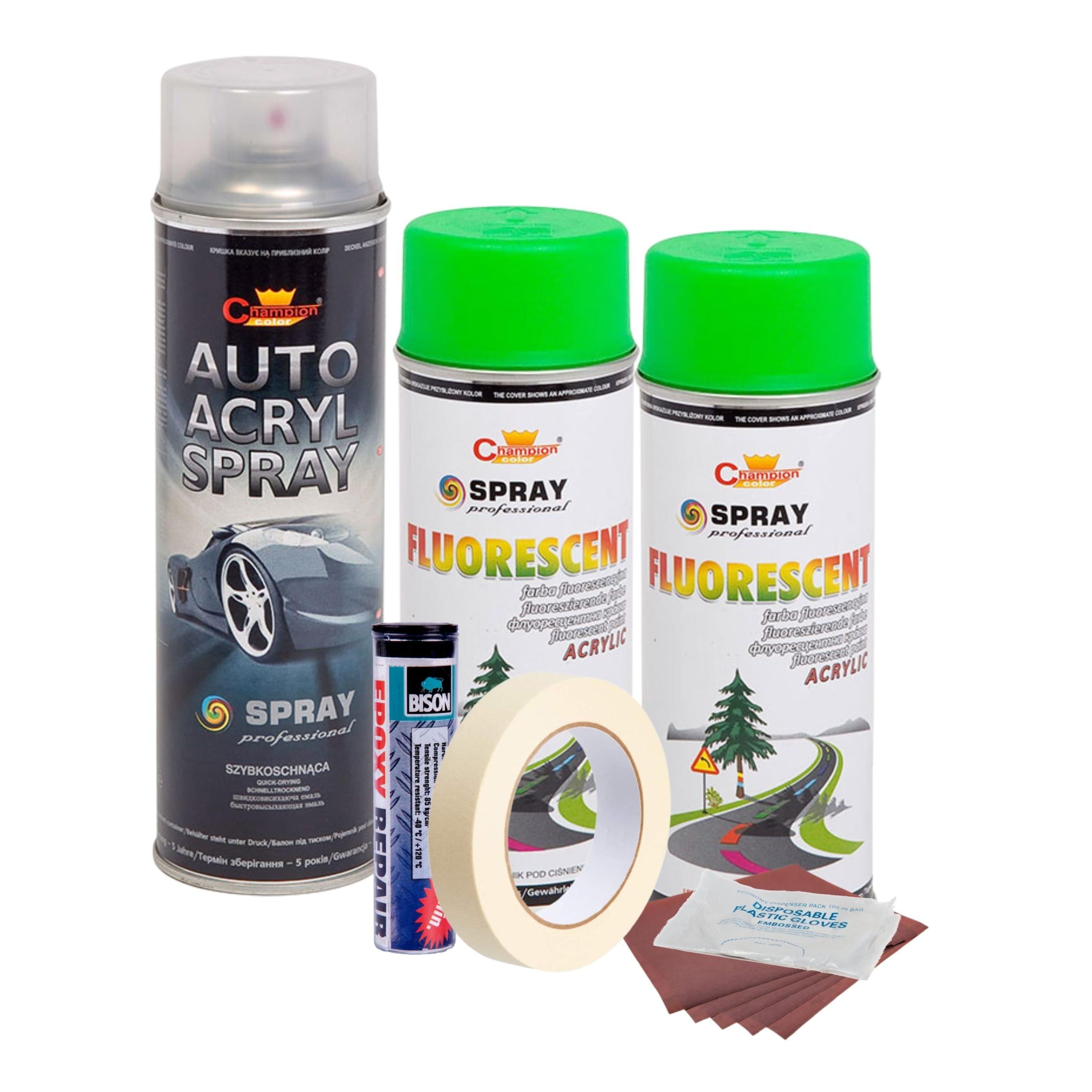 Kit complet reparatie si vopsire jante culoare Verde Fluorescent, V2-0