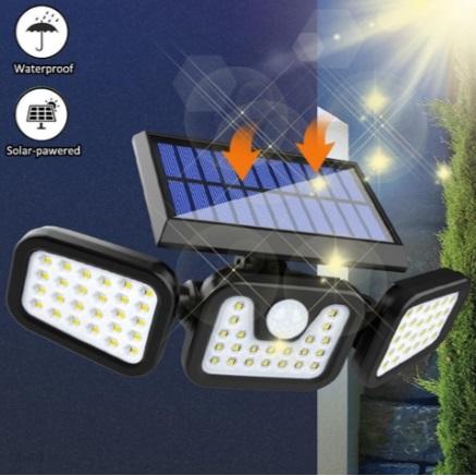 Lampa Solara LED, reglabila, model TRIO, cu senzor crepuscular si senzor de miscare-0