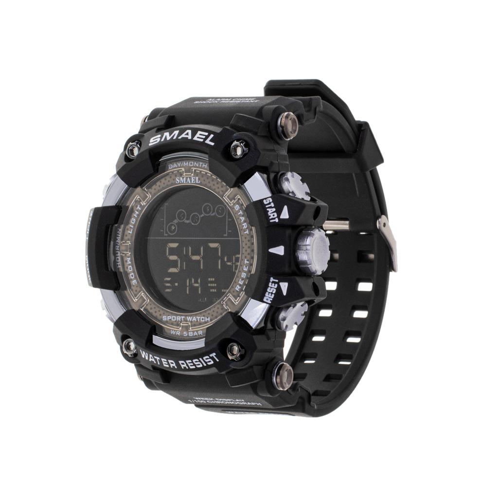Ceas Militar pentru barbati, SMAEL, impermeabil, afisaj LED, culoare Negru-1