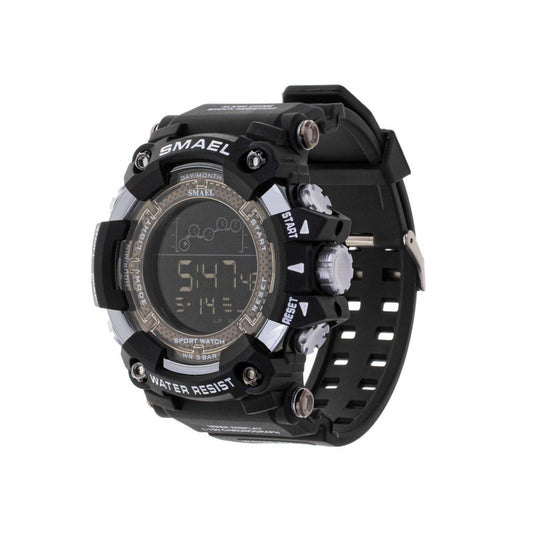 Ceas Militar pentru barbati, SMAEL, impermeabil, afisaj LED, culoare Negru-1