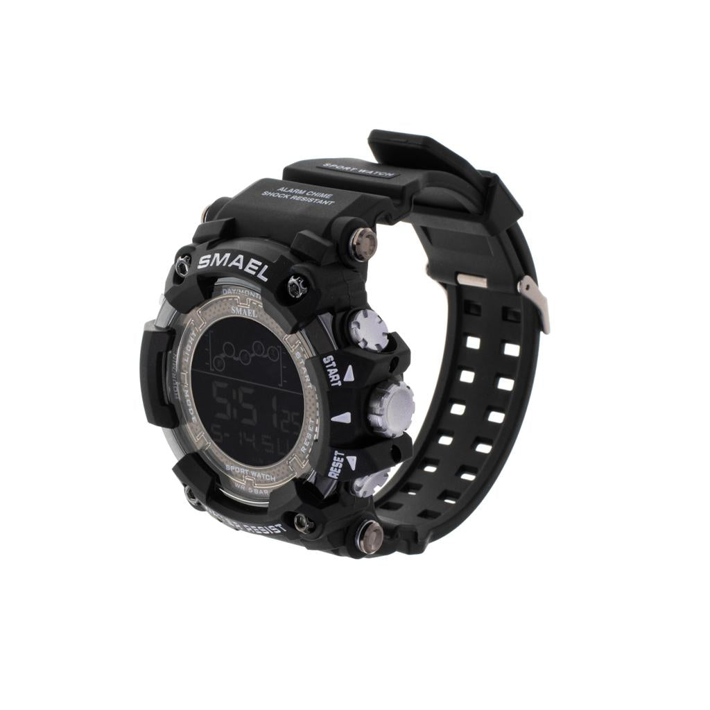 Ceas Militar pentru barbati, SMAEL, impermeabil, afisaj LED, culoare Negru-8