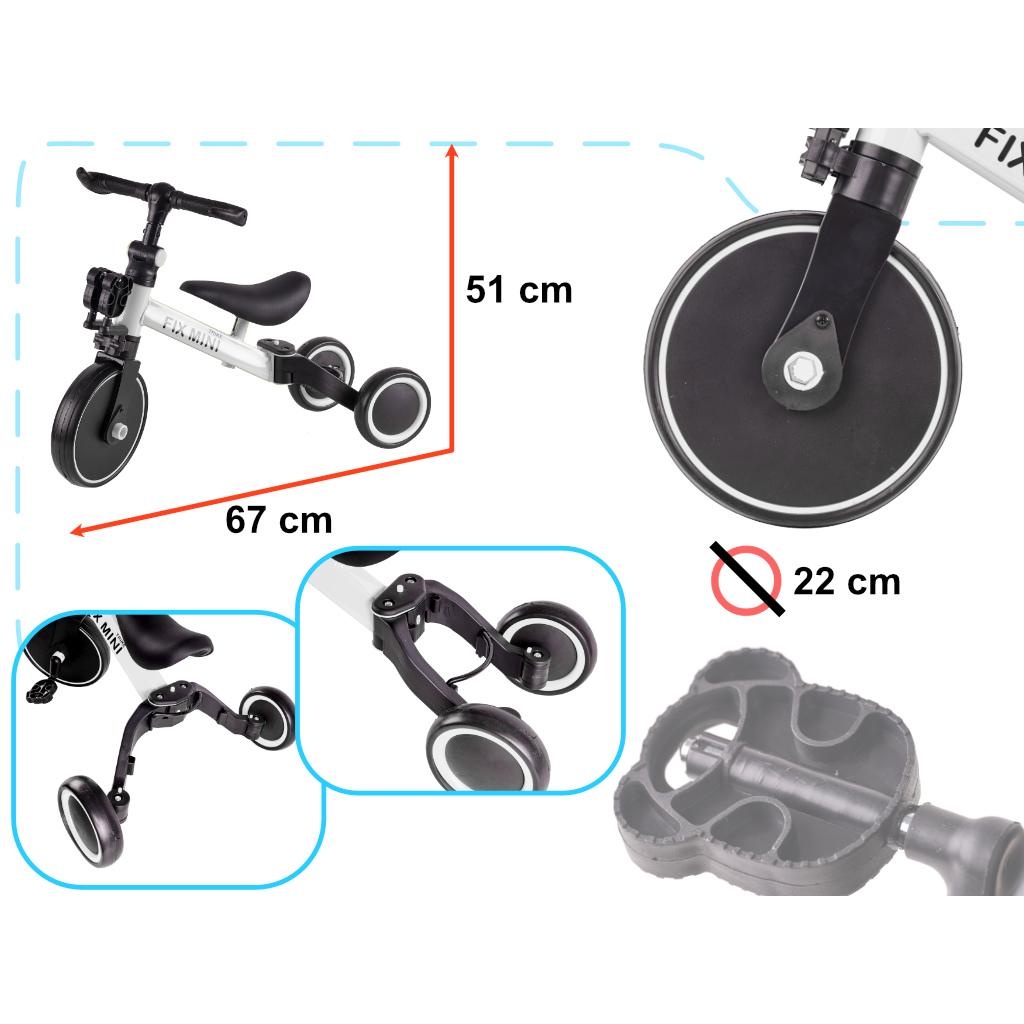 Tricicleta TRIKE FIX MINI, 3in1 adaptabila, culoare Alba-2