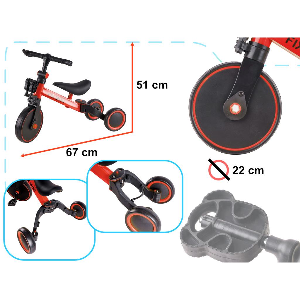Tricicleta TRIKE FIX MINI, 3in1 adaptabila, culoare Rosie-3