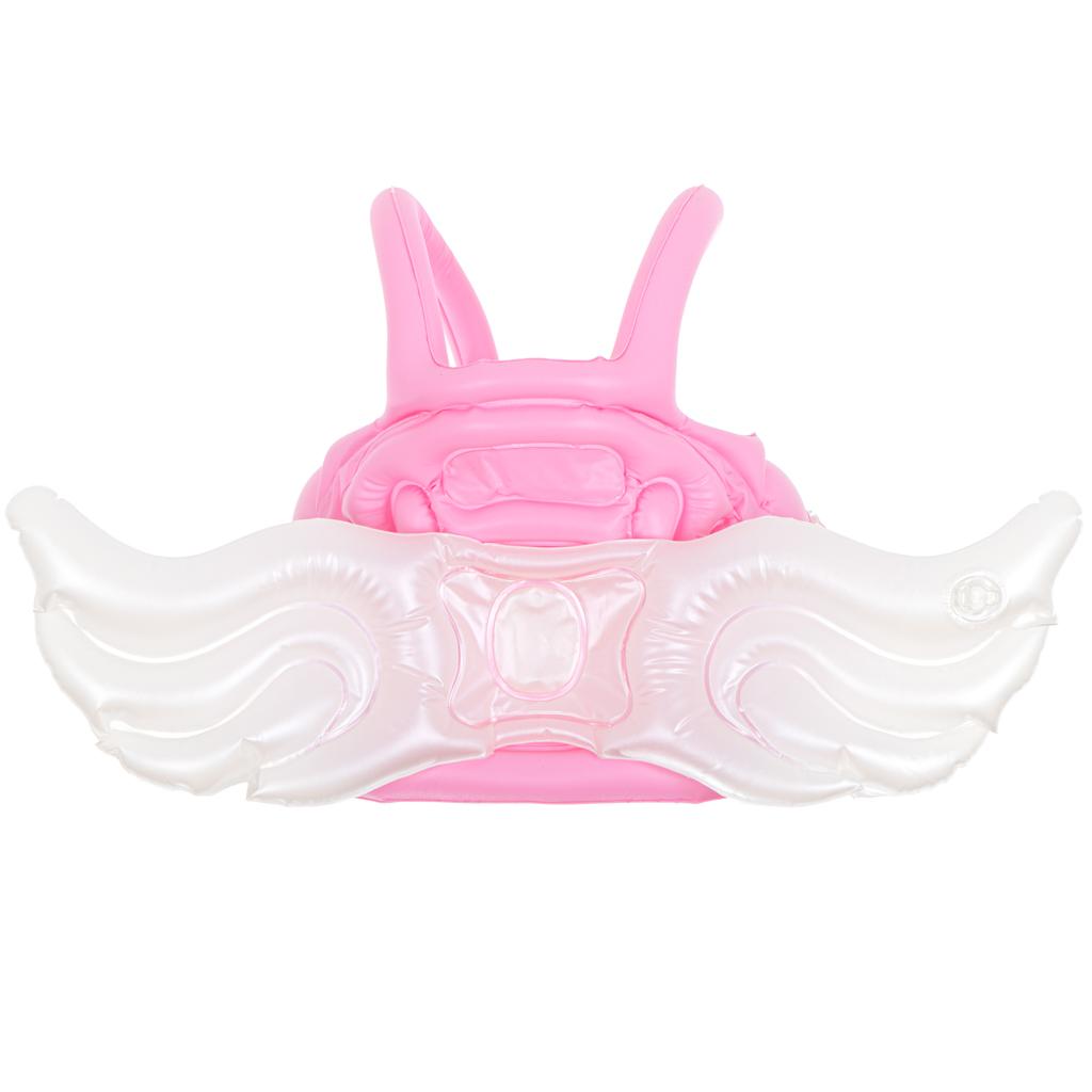 Vesta gonflabila de inot cu aripioare, pentru copii, culoare Roz-2