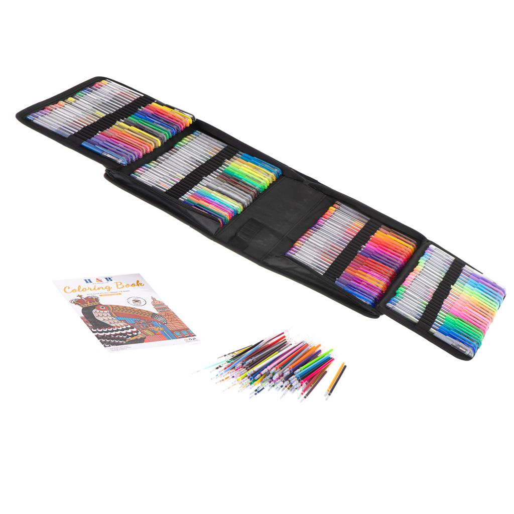 Set 242 piese, Pixuri cu gel multicolor + Rezerve + Carte de colorat + Penar-4