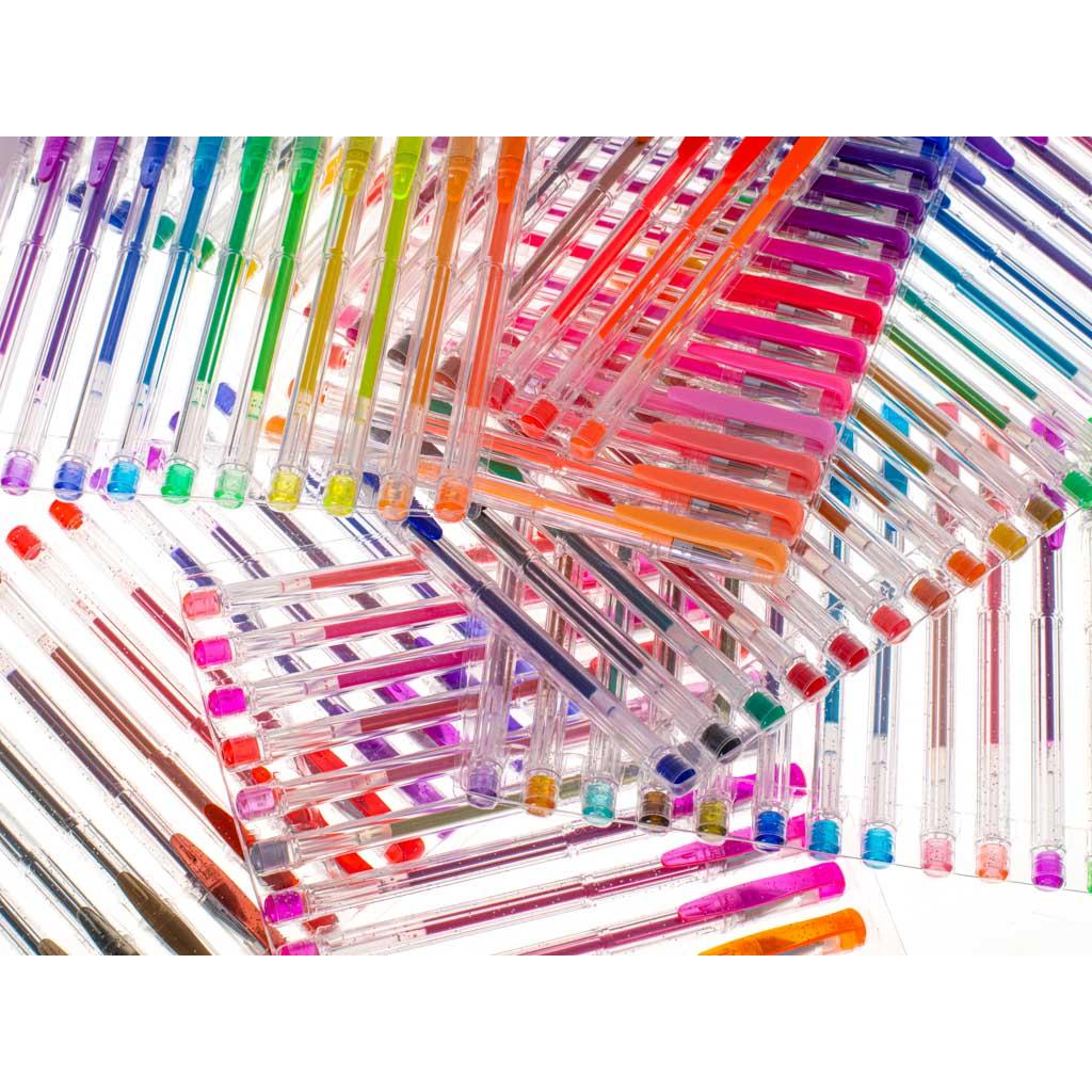Set 140 piese, Pixuri cu gel multicolor cu sclipici (glitter)-2