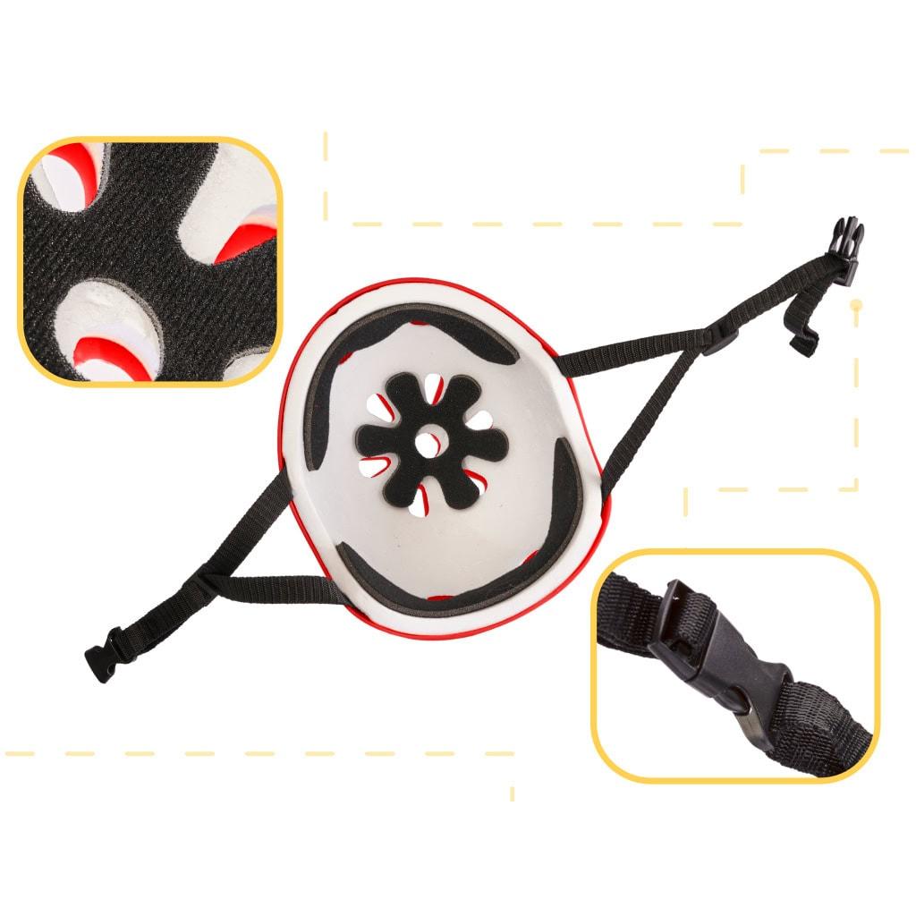 Set Protectie pentru copii, 7 piese, model SKATEBOARD, culoarea Rosie-3