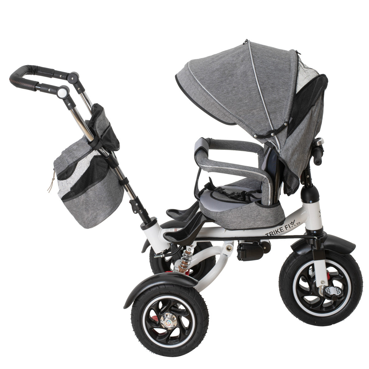Tricicleta si Carucior pentru copii Premium TRIKE FIX V3 culoare Gri-2
