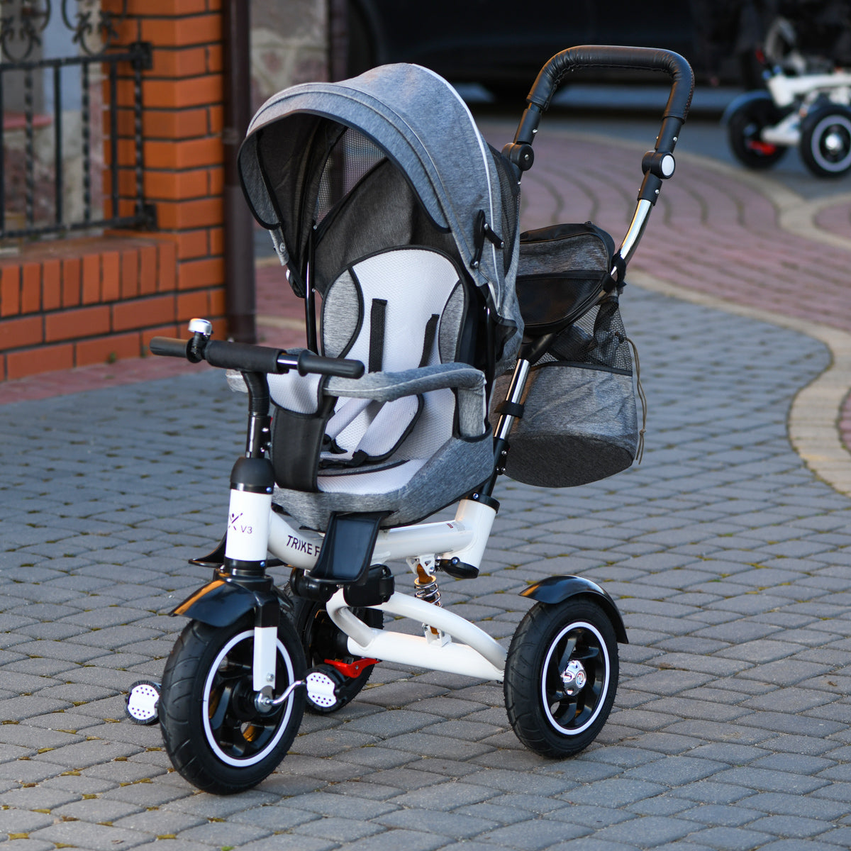 Tricicleta si Carucior pentru copii Premium TRIKE FIX V3 culoare Gri-22