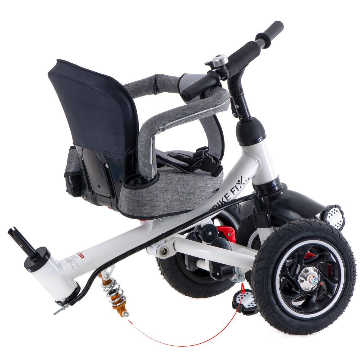 Tricicleta si Carucior pentru copii Premium TRIKE FIX V3 culoare Gri-23