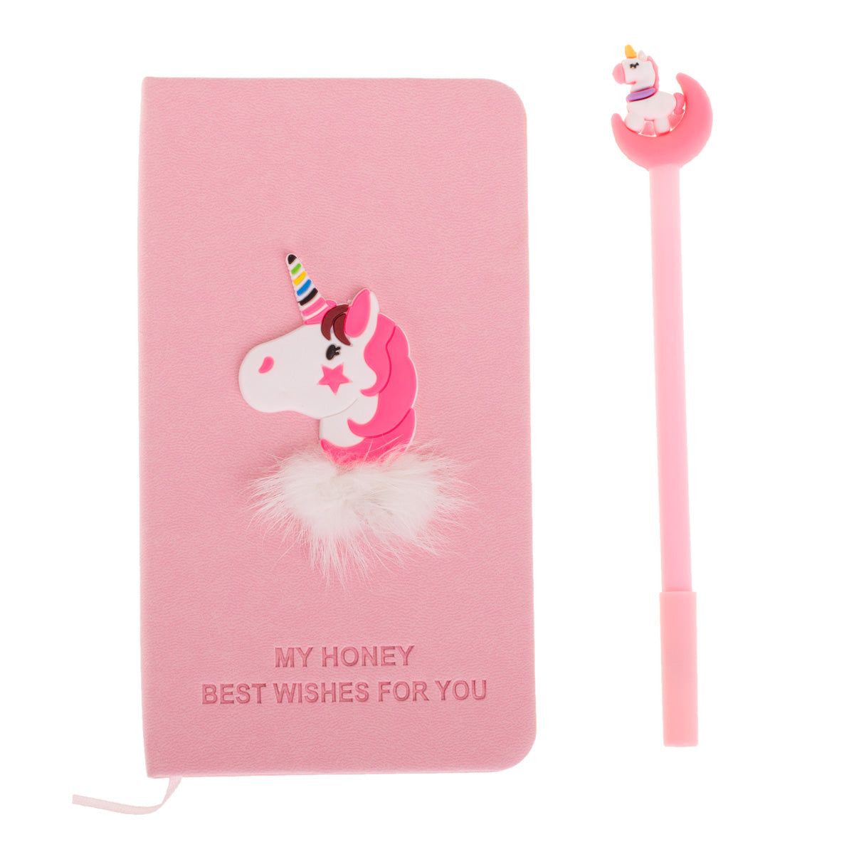 Set Cadou pentru Copii, Caiet cu Unicorn finisat cu piele ecologica + Pix cu Unicorn-2