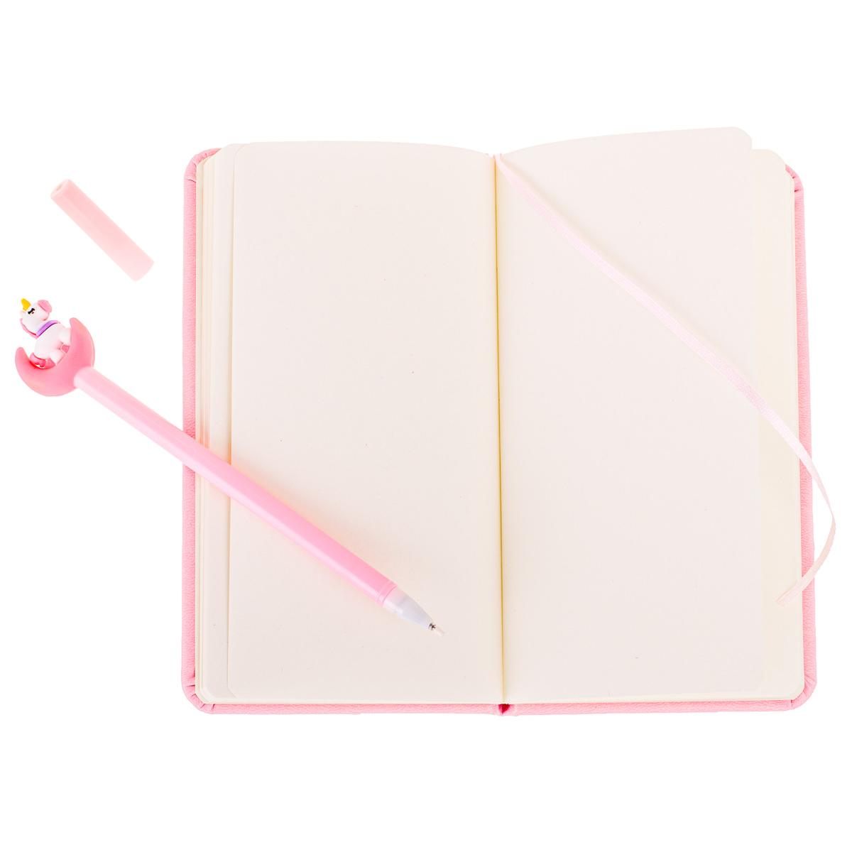 Set Cadou pentru Copii, Caiet cu Unicorn finisat cu piele ecologica + Pix cu Unicorn-3