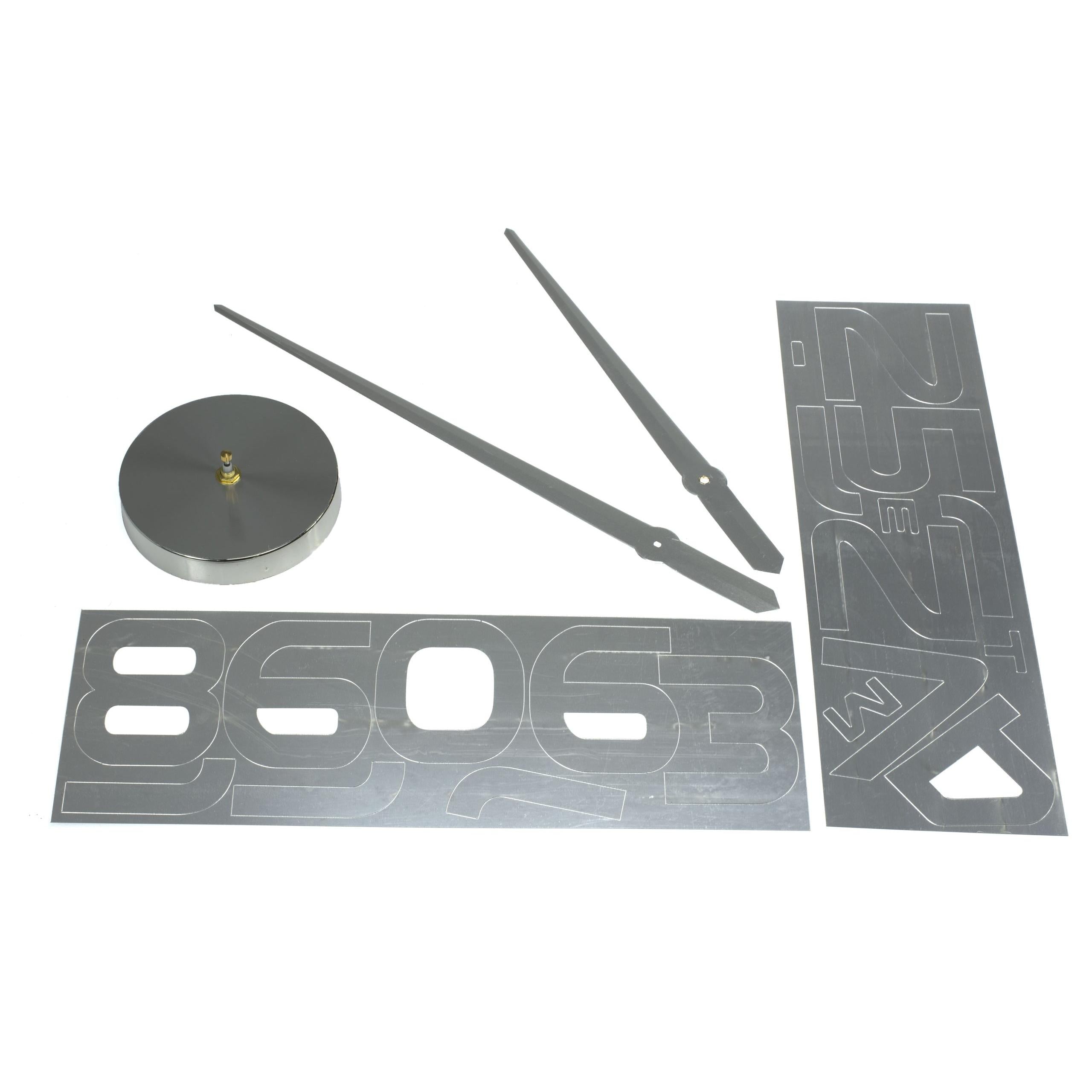 Ceas Mare de perete cu 12 cifre Argintii, 80 - 120 cm-4