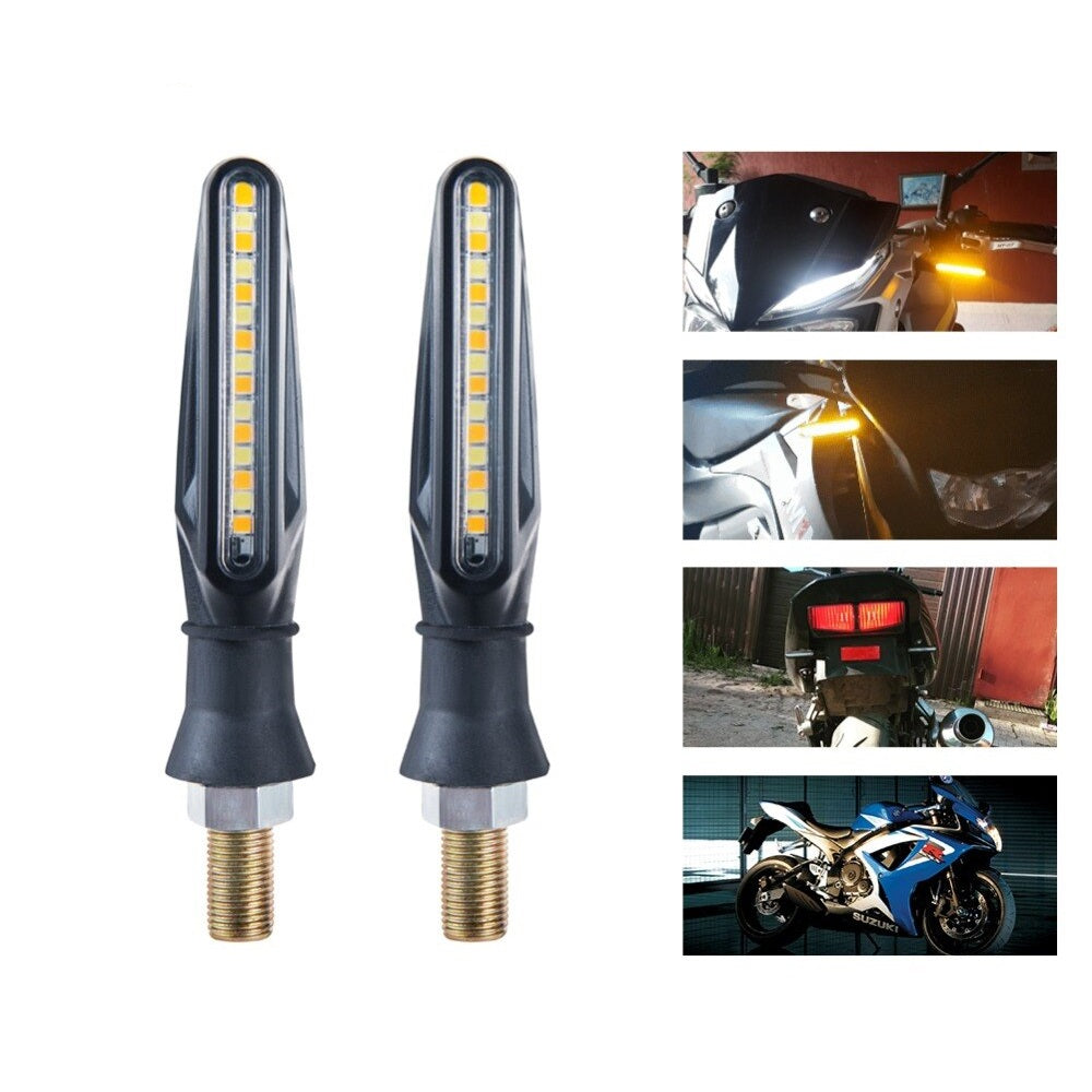 Set 2 lampi Semnalizare Moto SECVENTIALA, cu 2 functii, pozitie si semnalizare, AVX-ZD59B-2