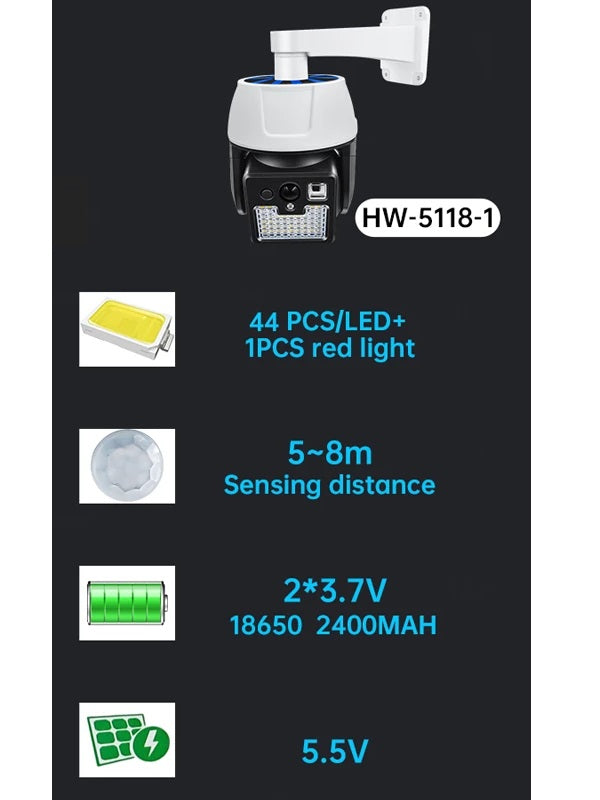 Lampa Solara Tip Cameră De Securitate Falsă Cu Senzor De Mișcare