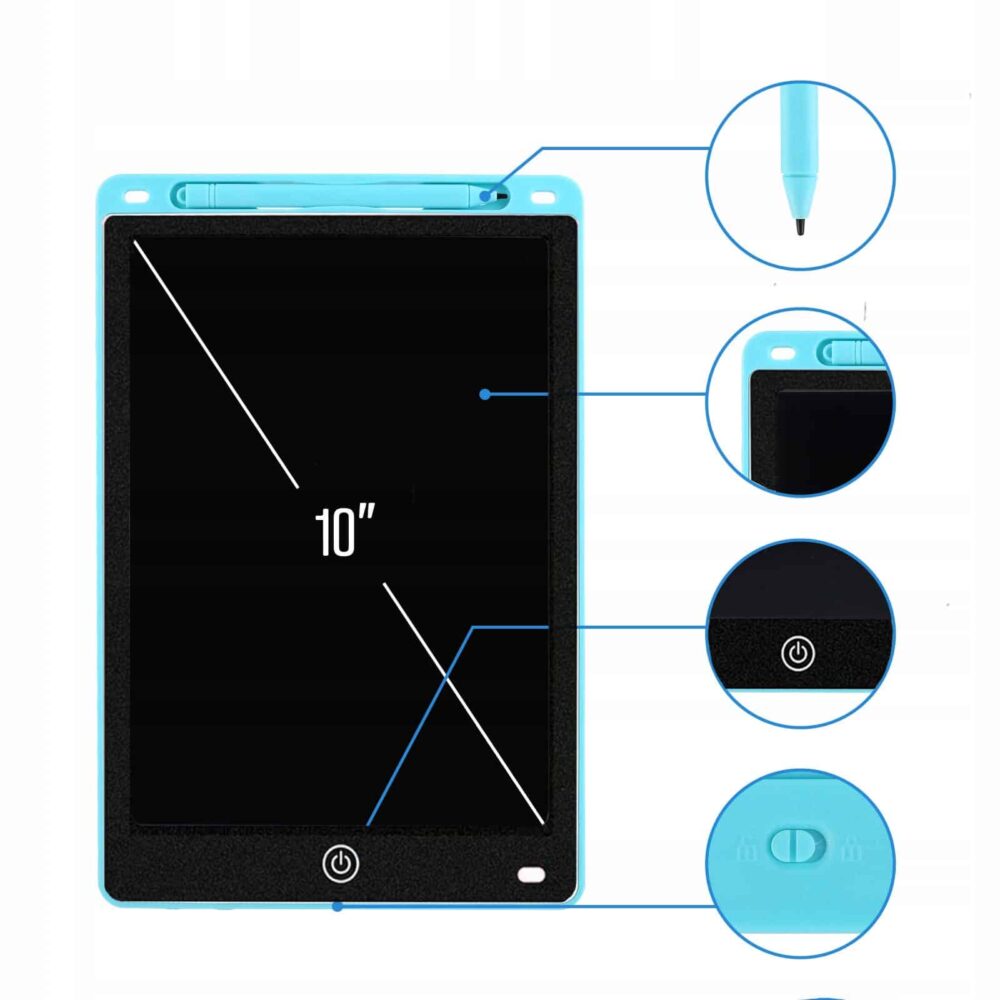 Tableta grafica de 10" pentru copii, culoare Albastra, AVX-WT-RYMT-8.502-BLUE-2