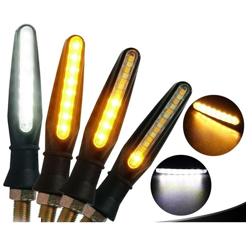 Set 2 lampi Semnalizare Moto SECVENTIALA, cu 2 functii, pozitie si semnalizare, AVX-ZD59B-4