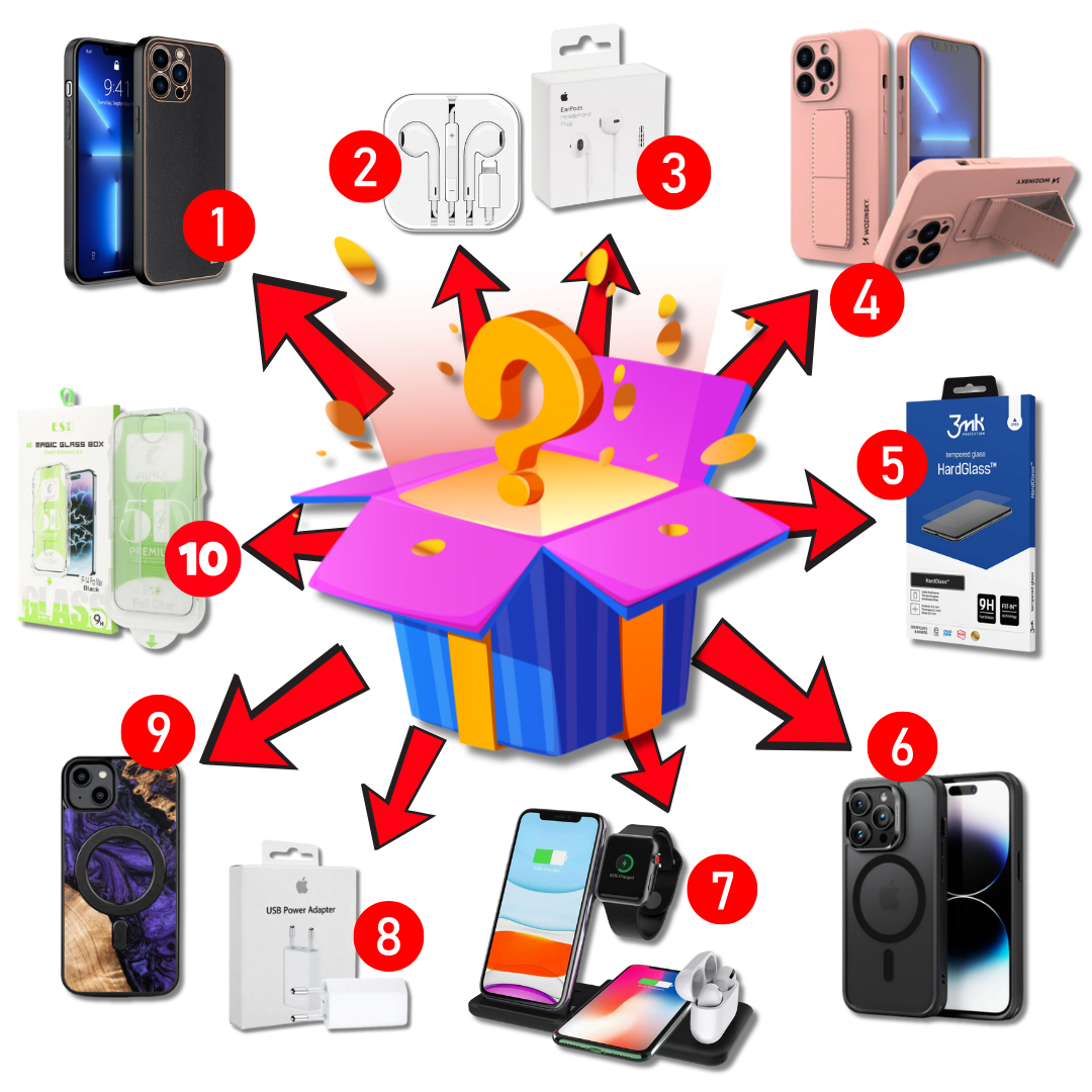 Mystery Box pentru iPhone – 10 accesorii surpriză pentru telefonul tău!